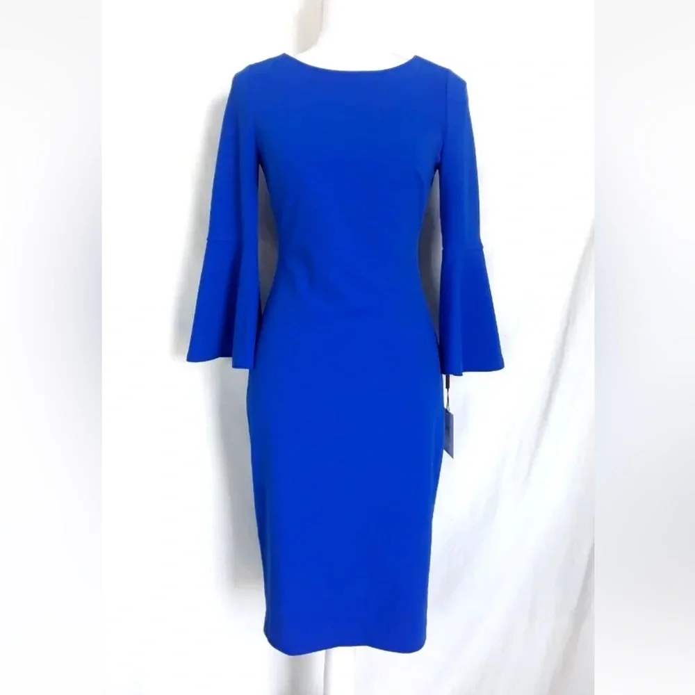 Calvin Klein 3/4 Sleeve Boat Neck Dress - Picture 2 of 11